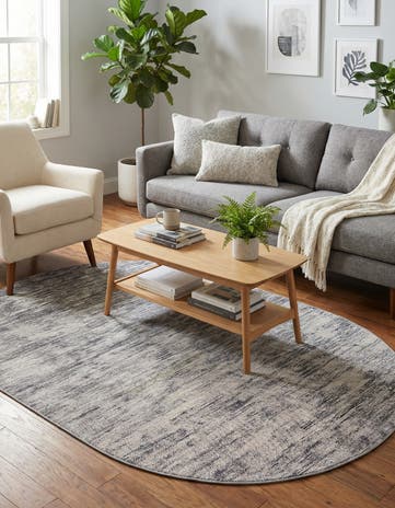 Gray Asha Oval Rug