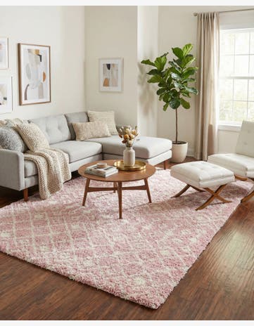 10' x 14' Moroccan Trellis Shag Rug