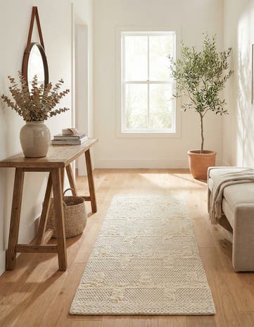 2' 7 x 8' Hand Woven Lana New Zealand Wool Runner Rug