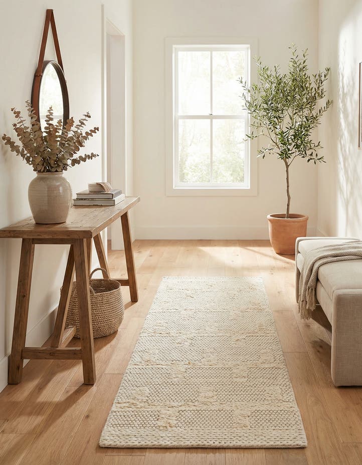 2' 7 x 8' Hand Woven Lana New Zealand Wool R...