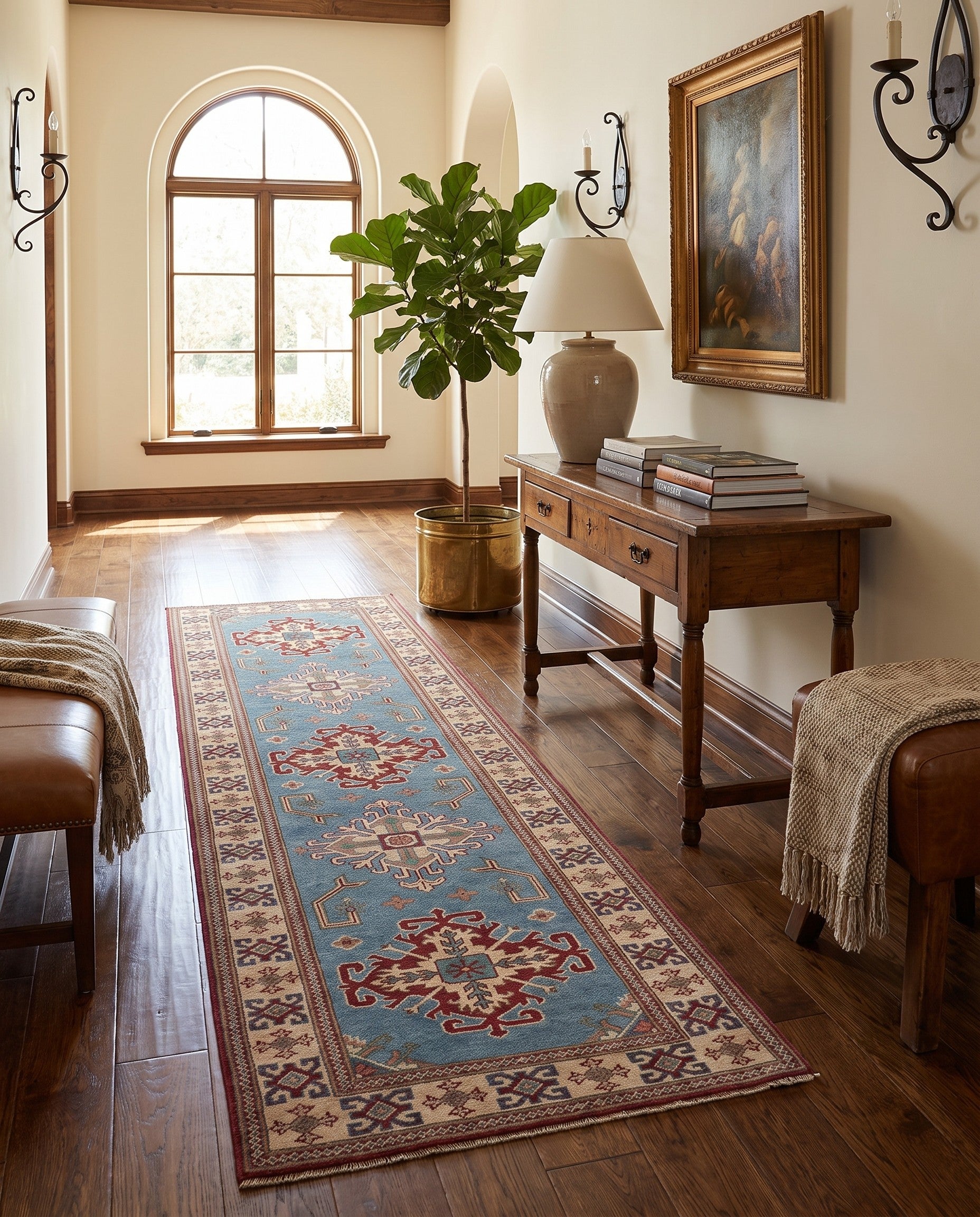 2' 10 x 9' 7 Hand Knotted Kazak Runner Rug
