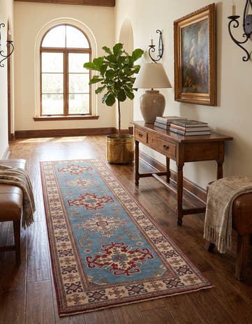 2' 10 x 9' 7 Hand Knotted Kazak Runner Rug