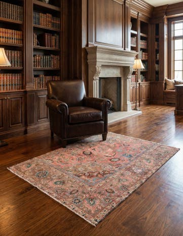 3' 9 x 5' 10 Hand Knotted Ultra Vintage Persian Wool Rug