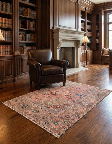 3' 9 x 5' 10 Hand Knotted Ultra Vintage Persian Wool Rug