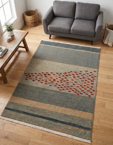 Blue Kashkuli Gabbeh Rug