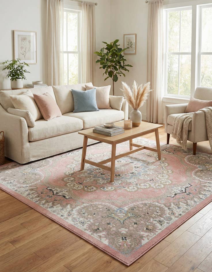 Detail image of 7' 10 x 7' 10 Kamala Washable Square Rug