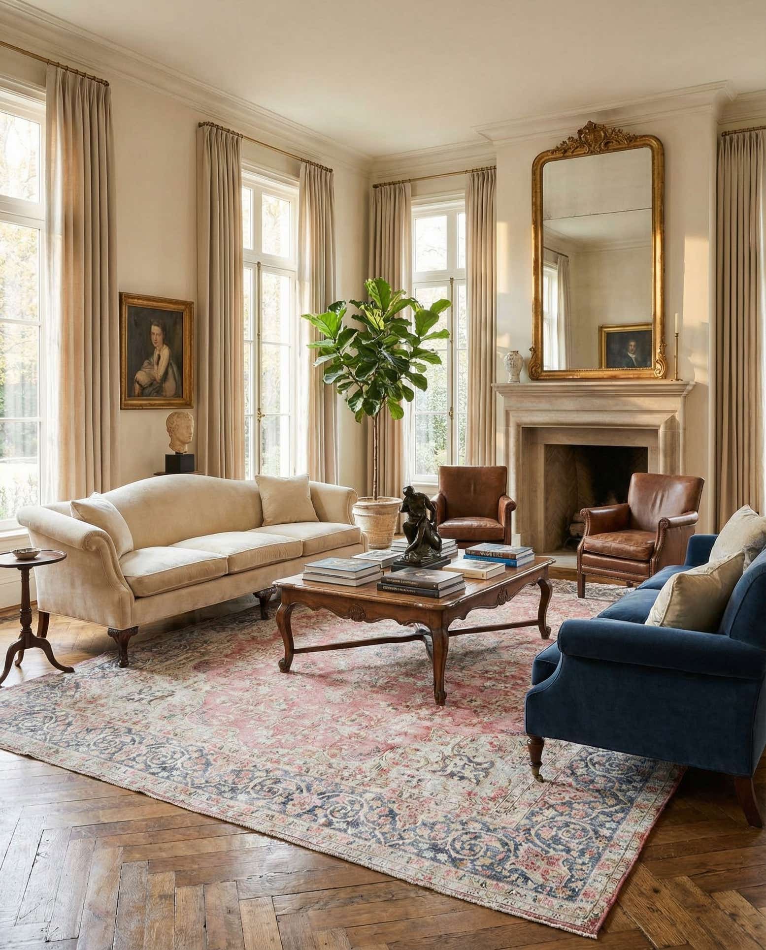 9' 5 x 13' 1 Vintage Royal Wool Rug