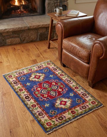 2' x 2' 11 Hand Knotted Kazak Rug