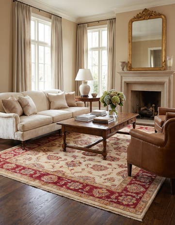 5' 9 x 8' 4 Hand Knotted Ziegler Rug