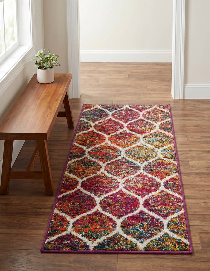 2' x 4' Lattice Frieze Runner Rug