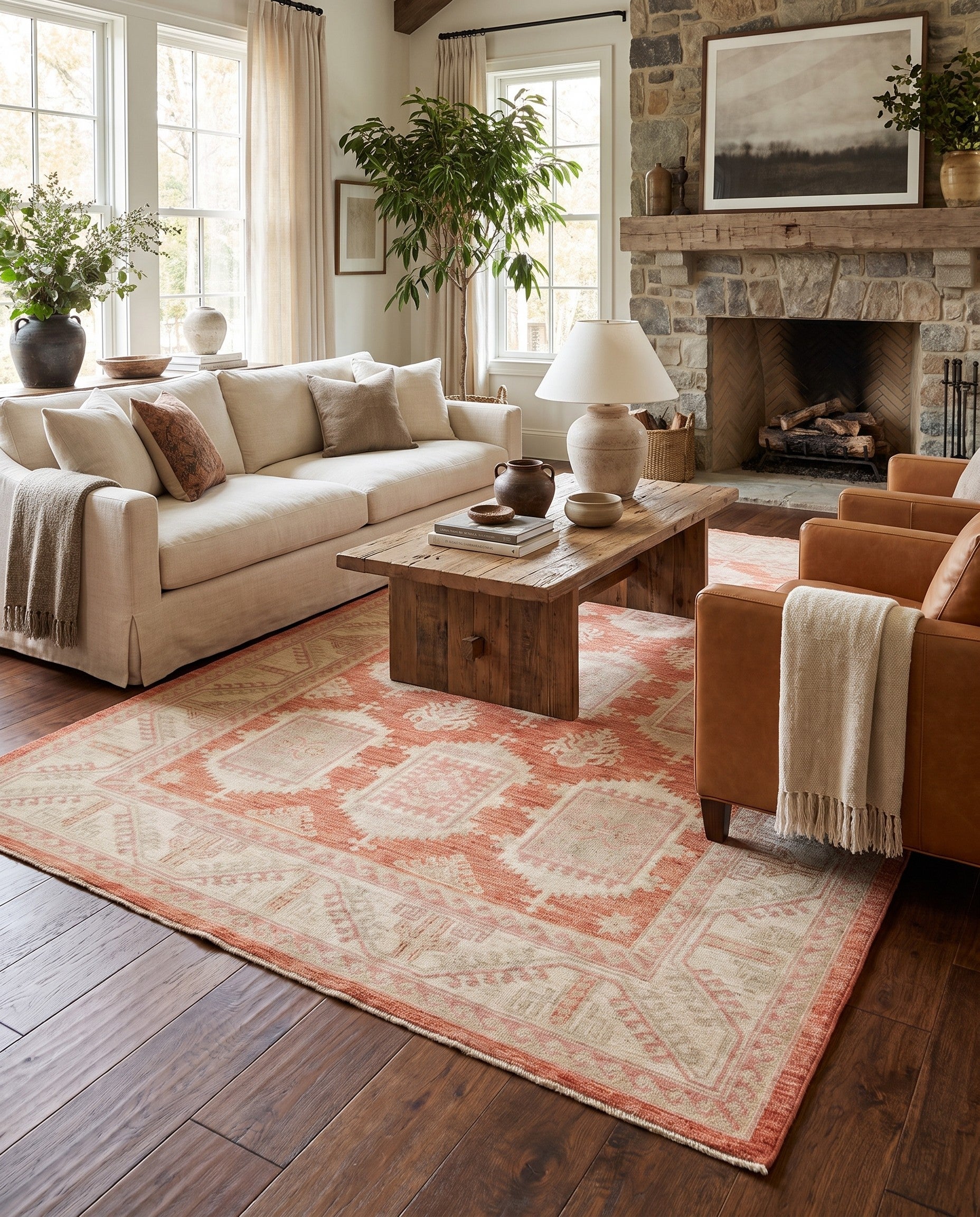 5' x 6' 3 Hand Knotted Ziegler Rug