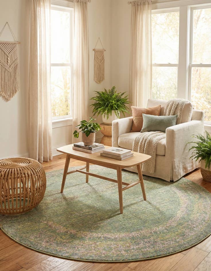 Detail image of 6' x 6' Alexis Round Rug