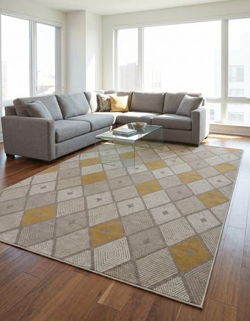 Ivory and Yellow Laguna Rug
