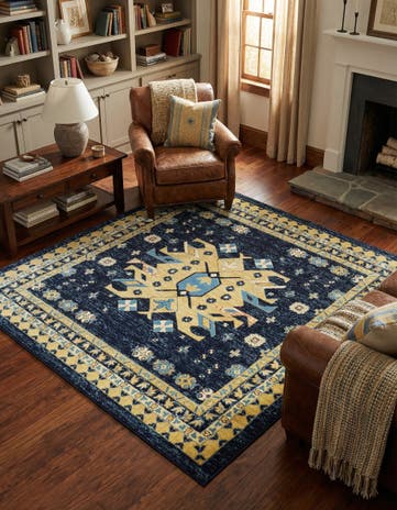 7' 10 x 7' 10 Heris Square Rug