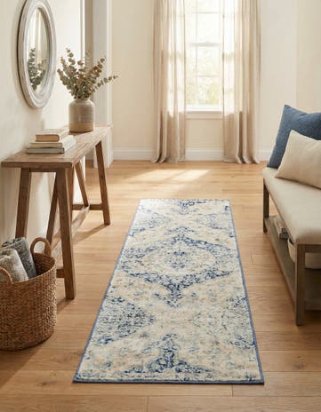 Blue Berkshire Runner Rug