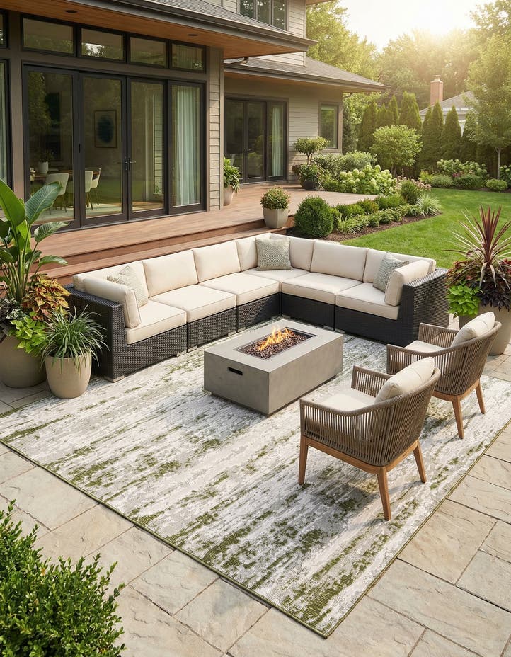 10' x 10' Easy-Clean Modern Indoor / Outdoor...