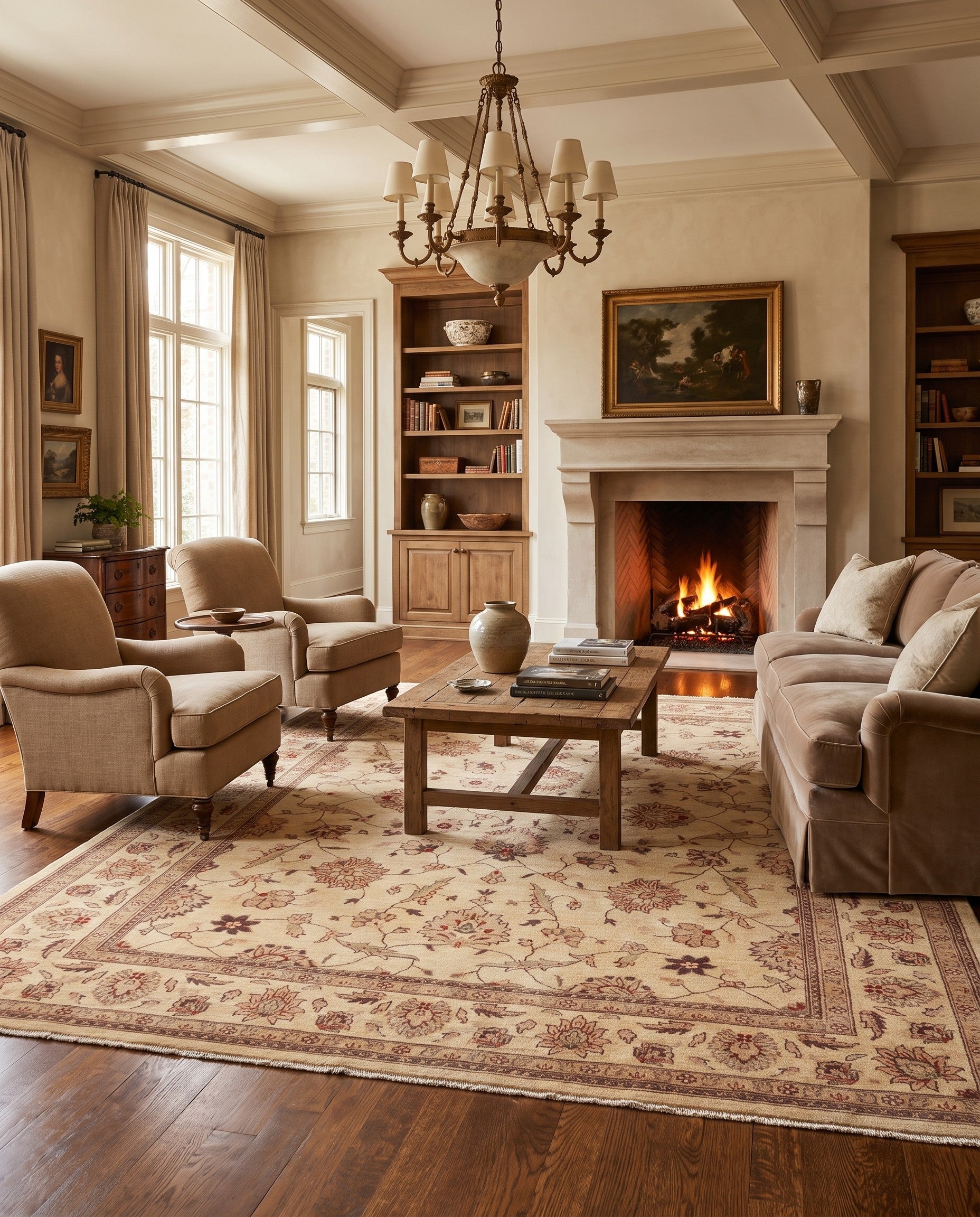 8' 2 x 10' 3 Hand Knotted Ziegler Rug