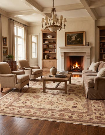 8' 2 x 10' 3 Hand Knotted Ziegler Rug