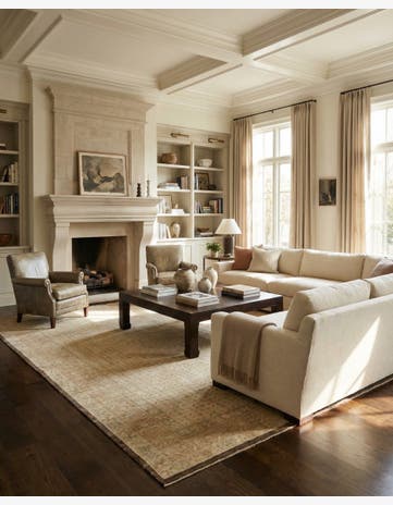 12' 10 x 15' Hand Knotted Oushak Wool Rug