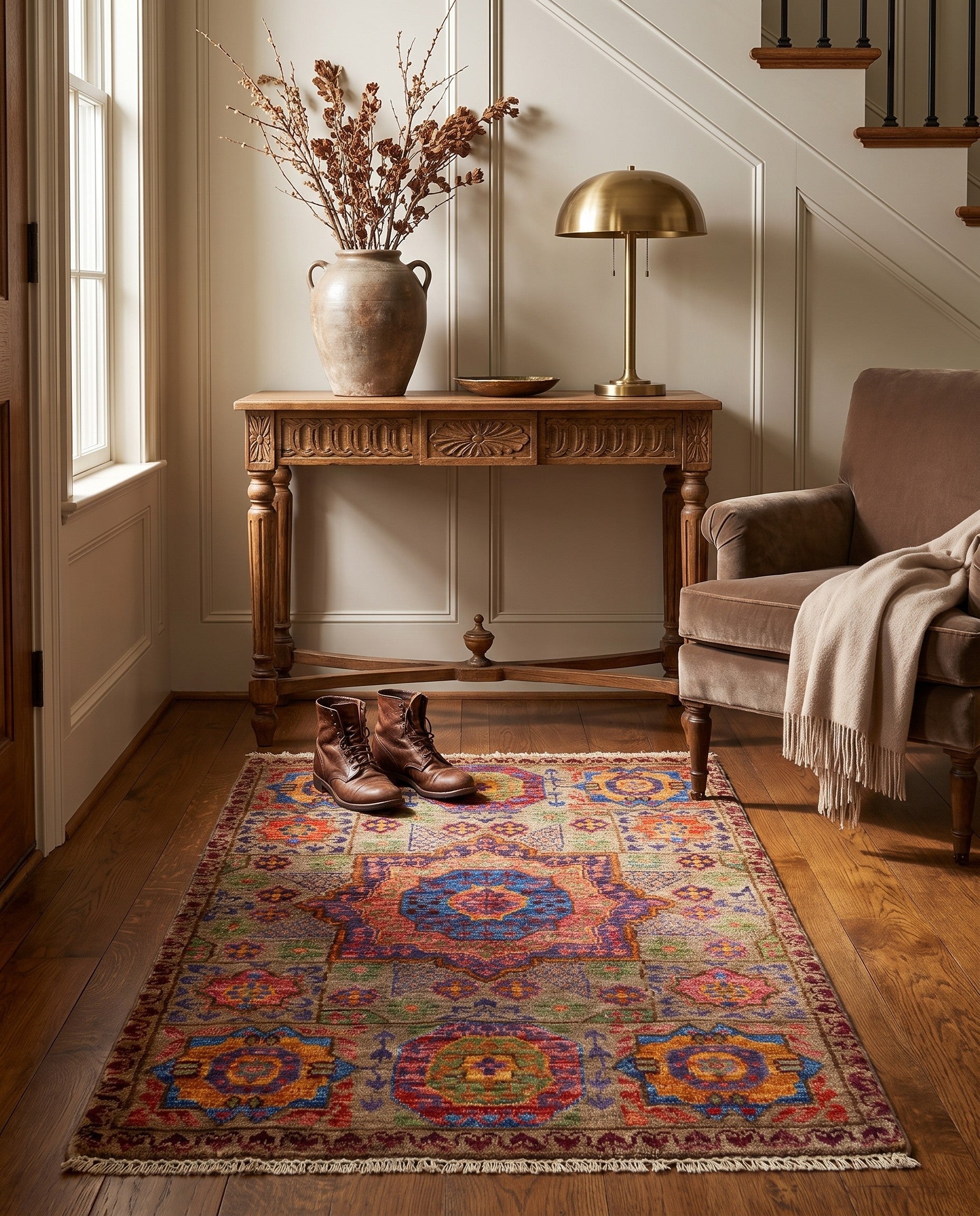 2' x 3' 2 Hand Knotted Mamluk Ziegler Rug