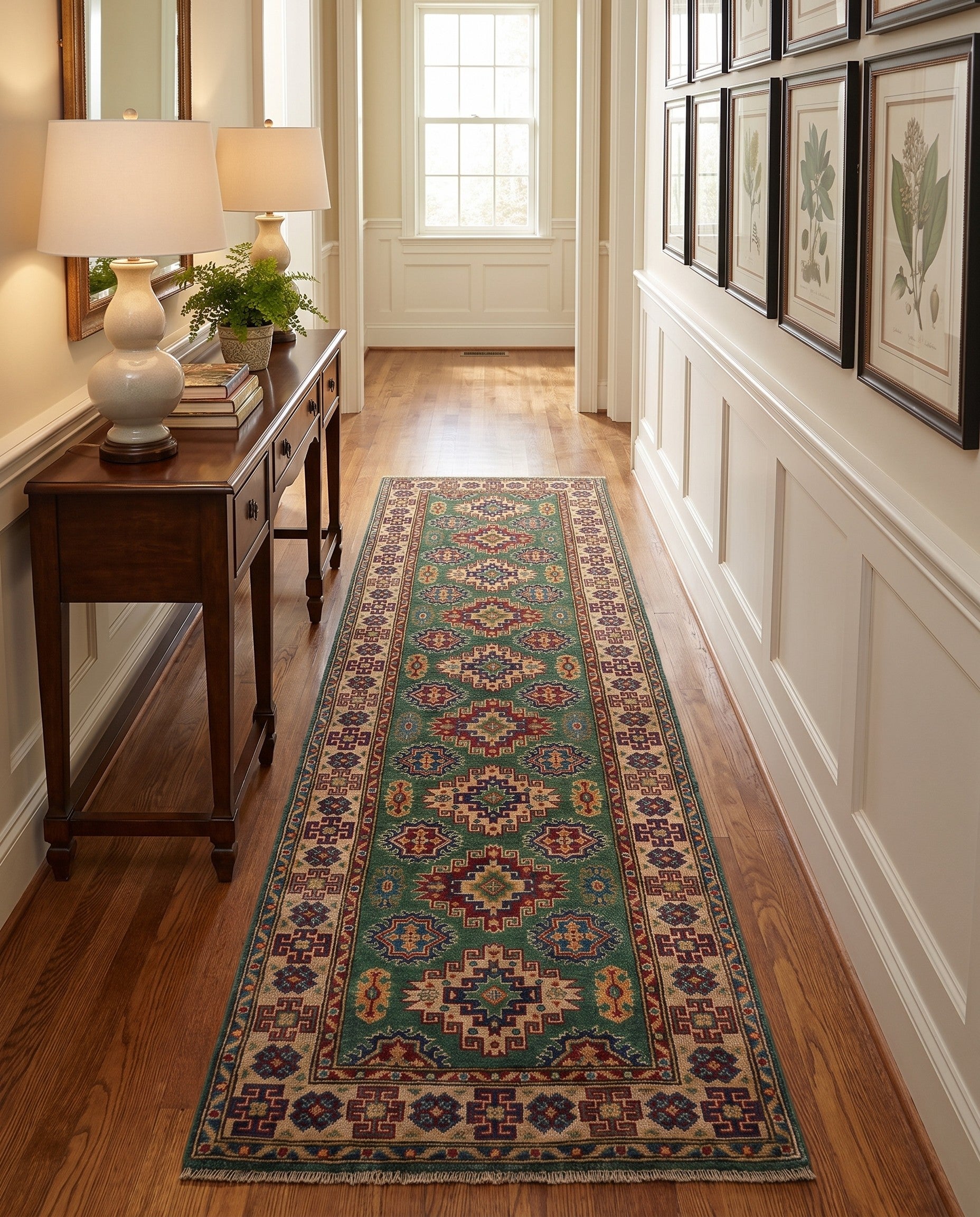 2' 7 x 9' 5 Hand Knotted Kazak Runner Rug