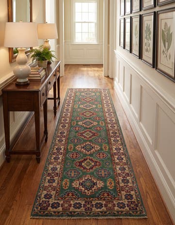 2' 7 x 9' 5 Hand Knotted Kazak Runner Rug