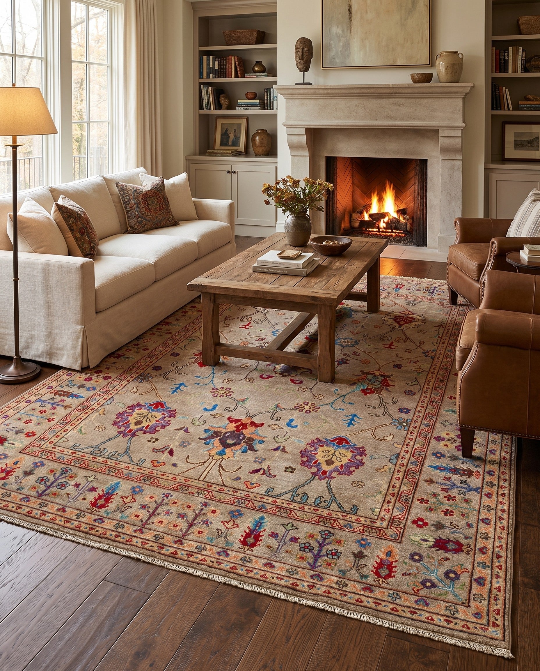 5' 8 x 8' Hand Knotted Kazak Rug