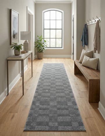 Serenity Blue Textura Designer Runner Rug