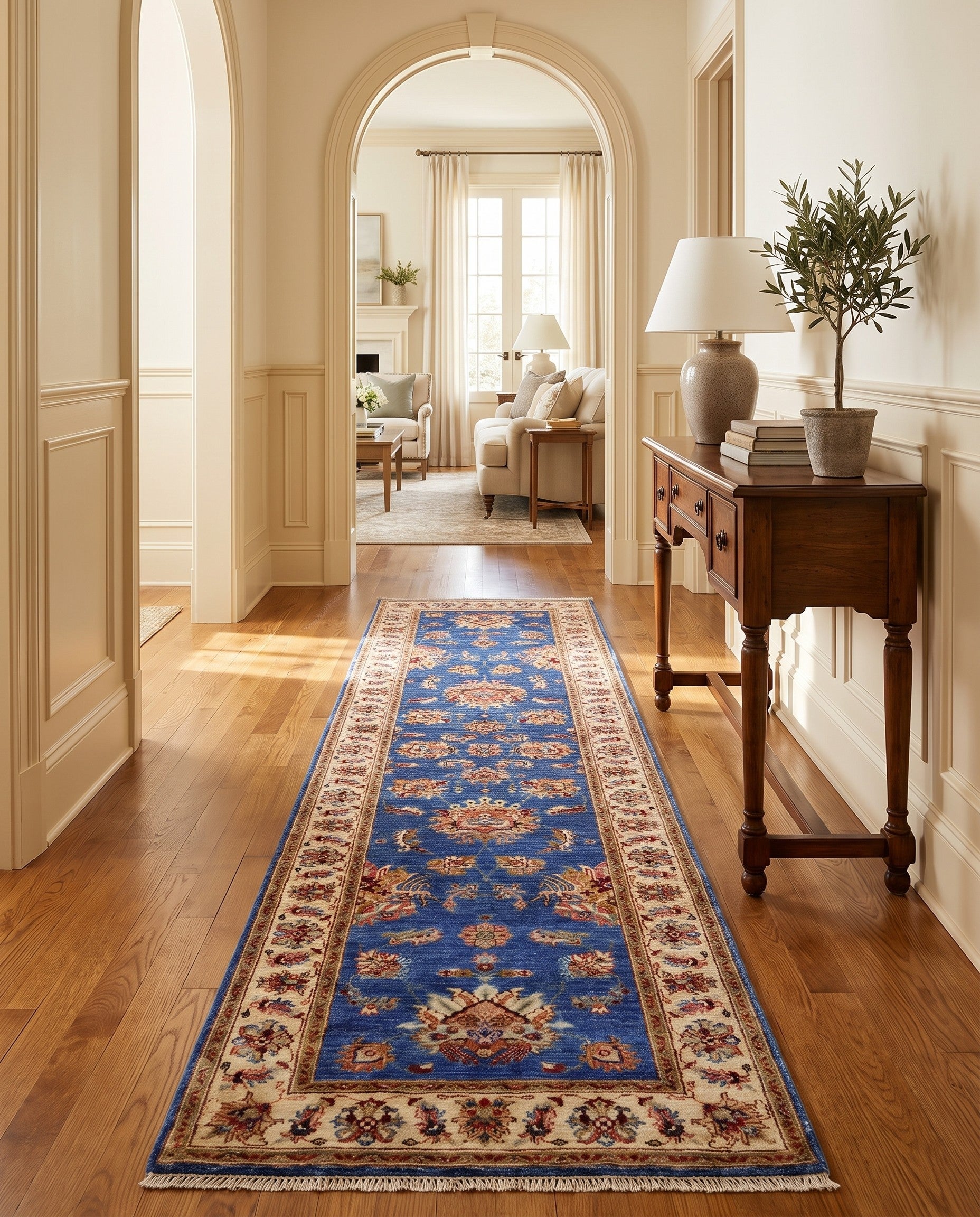 2' 9 x 10' 1 Hand Knotted Pershawar Ziegler Runner Rug