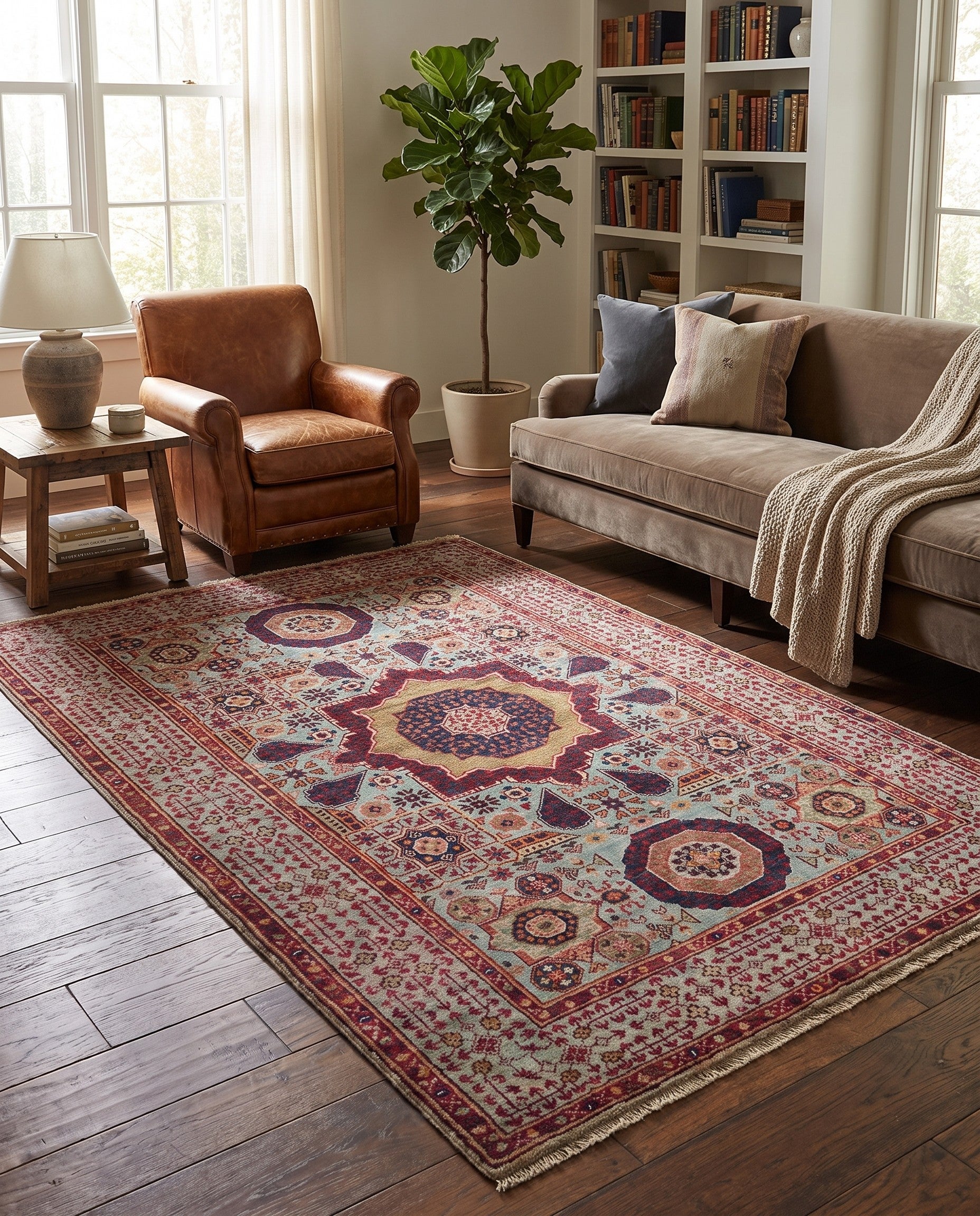 4' x 6' 1 Hand Knotted Mamluk Ziegler Rug