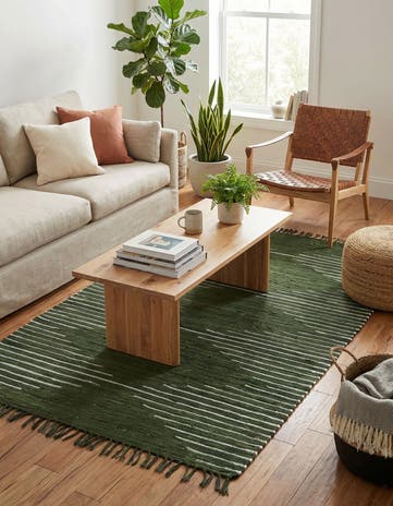 5' 1 x 8' Hand Woven Chindi Cotton Rug