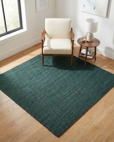  5' 3 x 5' 3  Hand Braided Jute Square Rug