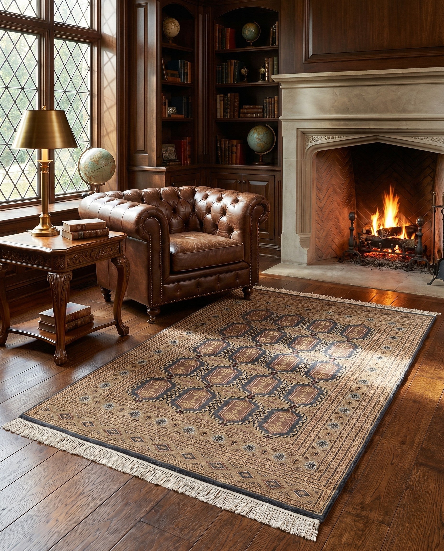 4' 2 x 6' 2 Hand Knotted Bokhara Rug