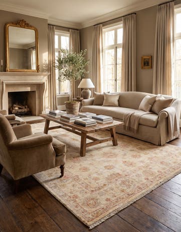 5' 11 x 9' 2 Hand Knotted Ziegler Rug