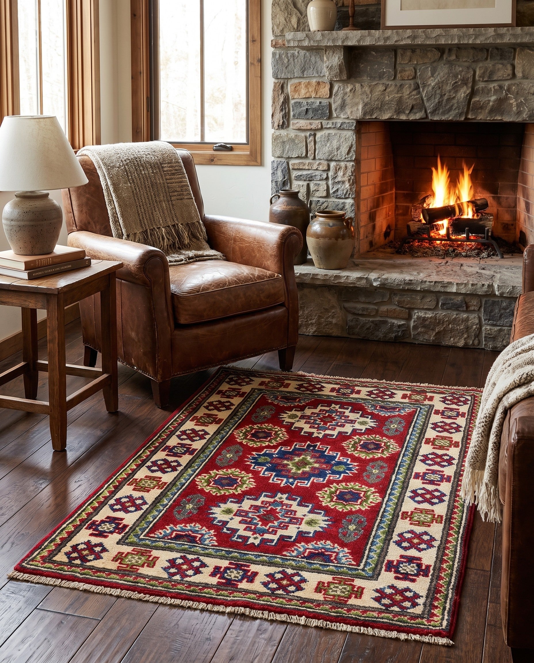2' 1 x 3' Hand Knotted Kazak Rug