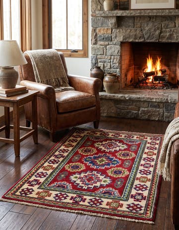 2' 1 x 3' Hand Knotted Kazak Rug
