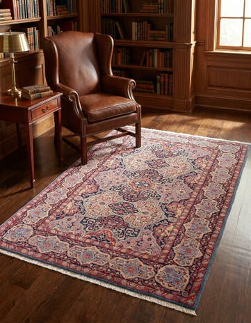 4' 5 x 6' 6 Hand Knotted Kashan Persian Rug