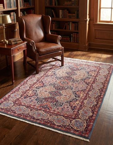 4' 5 x 6' 6 Hand Knotted Kashan Persian Rug
