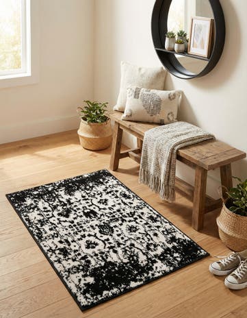 Black and White Oregon Rug