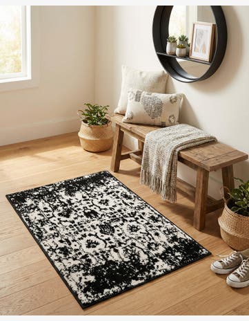 Black and White Oregon Rug