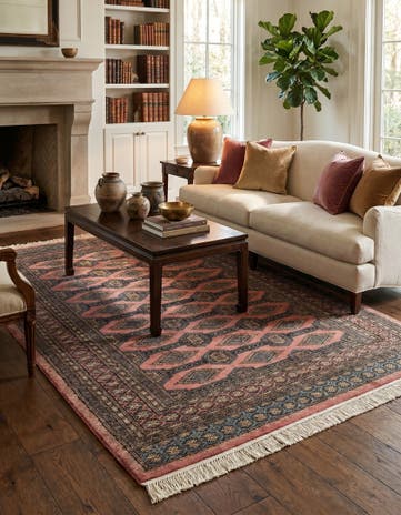 4' 2 x 6' 4 Hand Knotted Bokhara Oriental Wool Rug