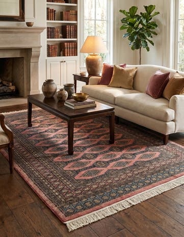 4' 2 x 6' 4 Hand Knotted Bokhara Oriental Wool Rug