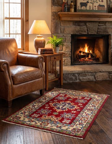 2' x 3' 1 Hand Knotted Kazak Rug