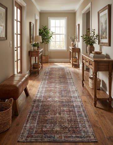 2' 7 x 14' Washable Nostalgia Runner Rug