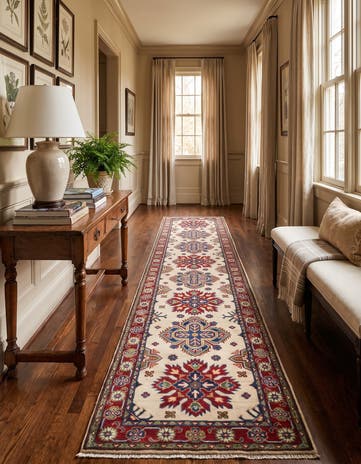 2' 9 x 9' 9 Hand Knotted Kazak Runner Rug