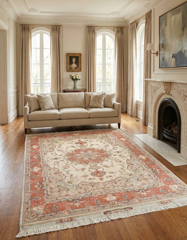 Detail image of 4' 10 x 7' Tabriz Rug