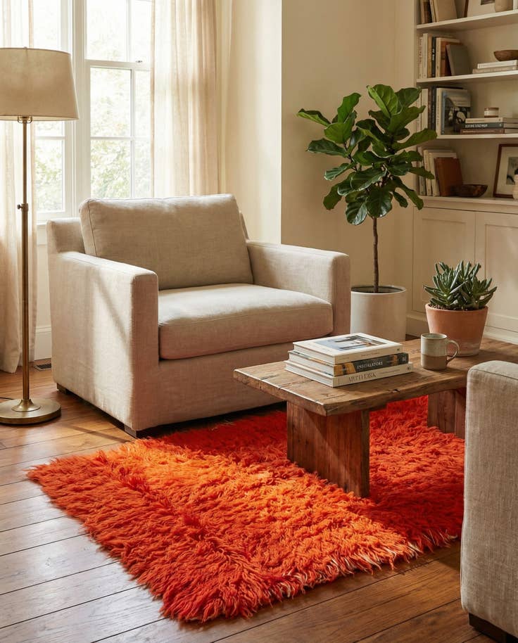 Detail image of 2' 7 x 4' 10 Hand Knotted Moroccan Wool Rug