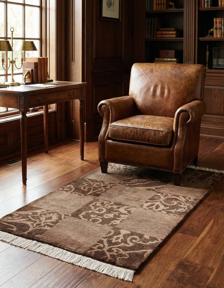 Detail image of 2' 10 x 4' 11 Hand Knotted Darya Wool Rug