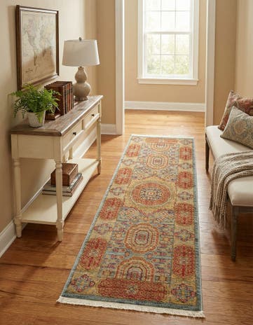 Light Blue Amina Runner Rug