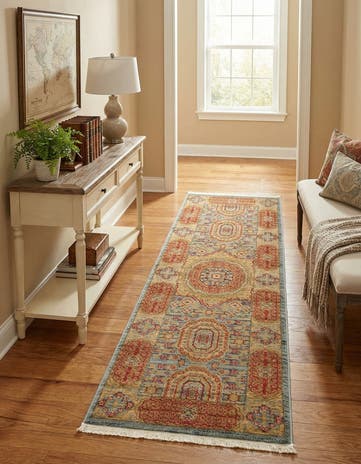 Light Blue Amina Runner Rug